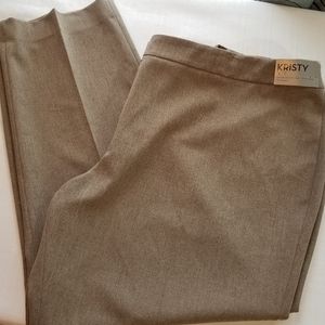 Kasper Slim Fit Size 24W Beige Slacks